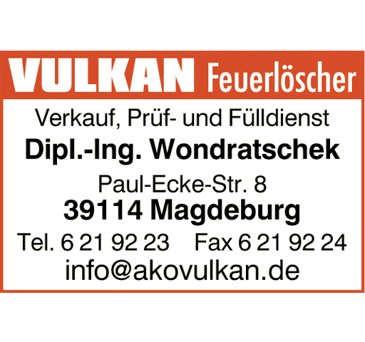 Ako Vulkan Brandschutz GbR, Paul-Ecke-Straße 8 in Magdeburg