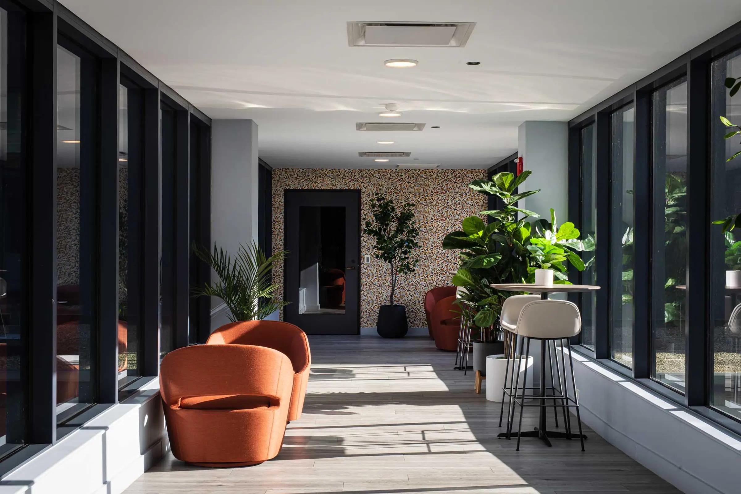 Gallery on Wells Seating with Greenery