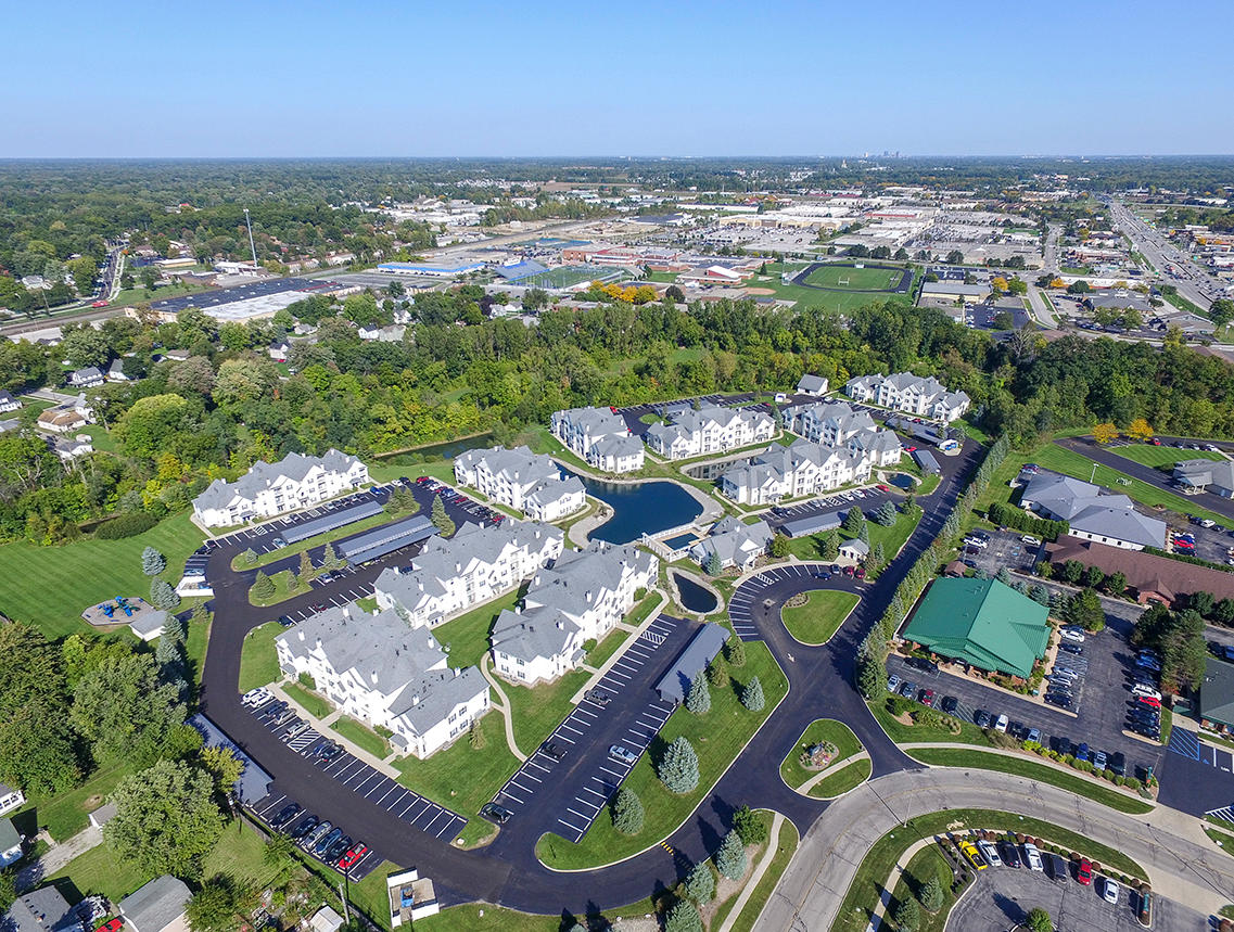 Aerial View Of Quail Hollow Apartment Homes