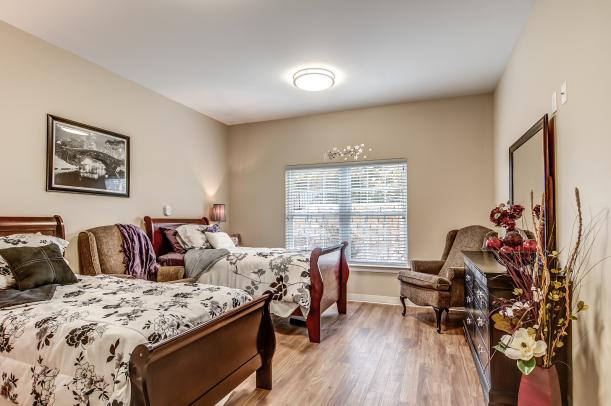 Double Bedroom at Laurel Glen at Carrollton Senior Living