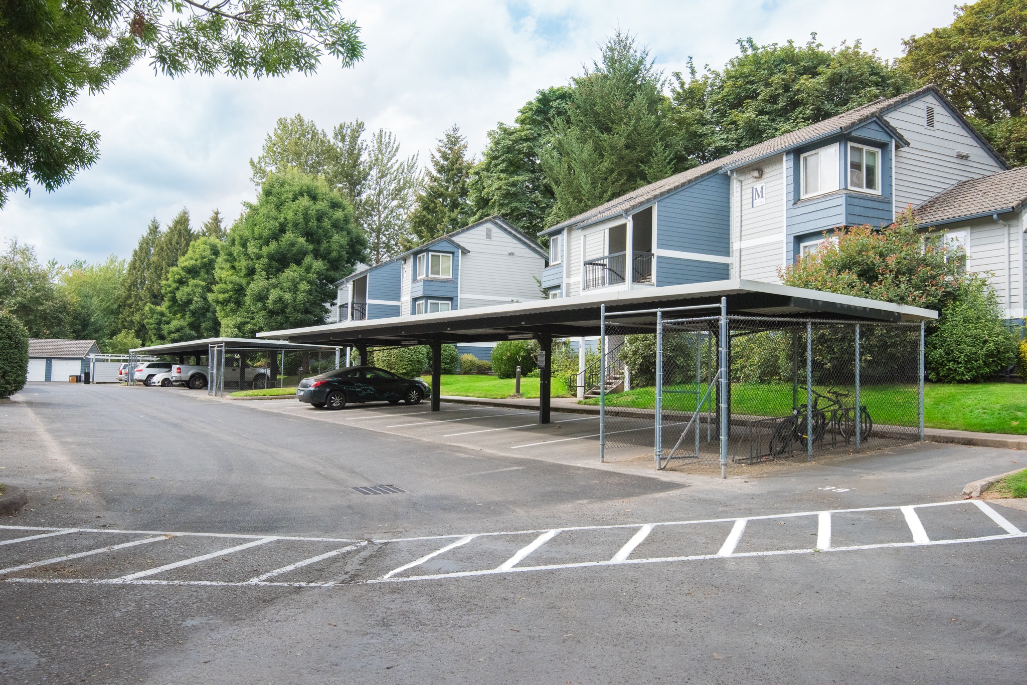 Parking Lot and Bike Cages