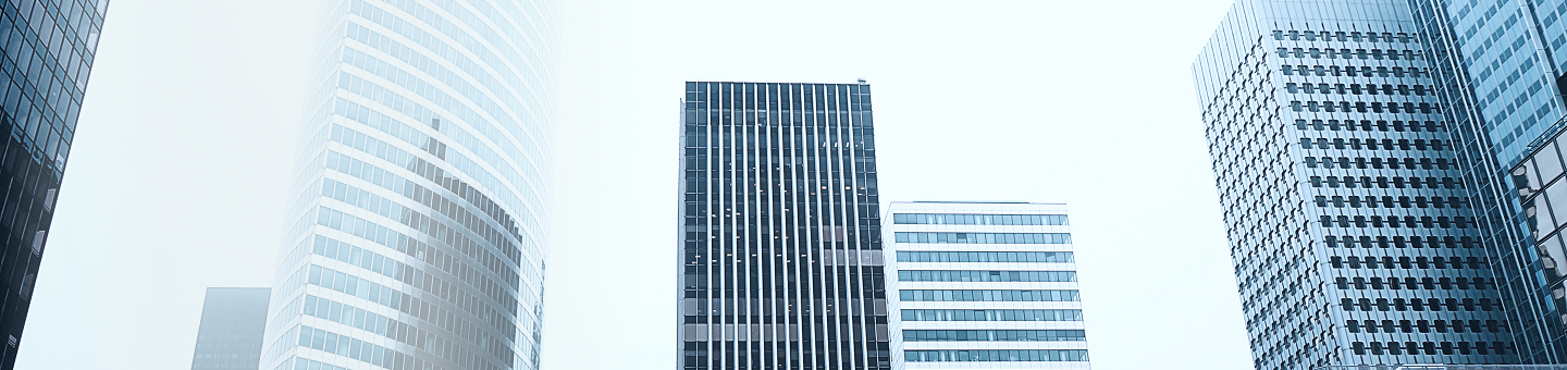 A row of skyscrapers in downtown Toronto.