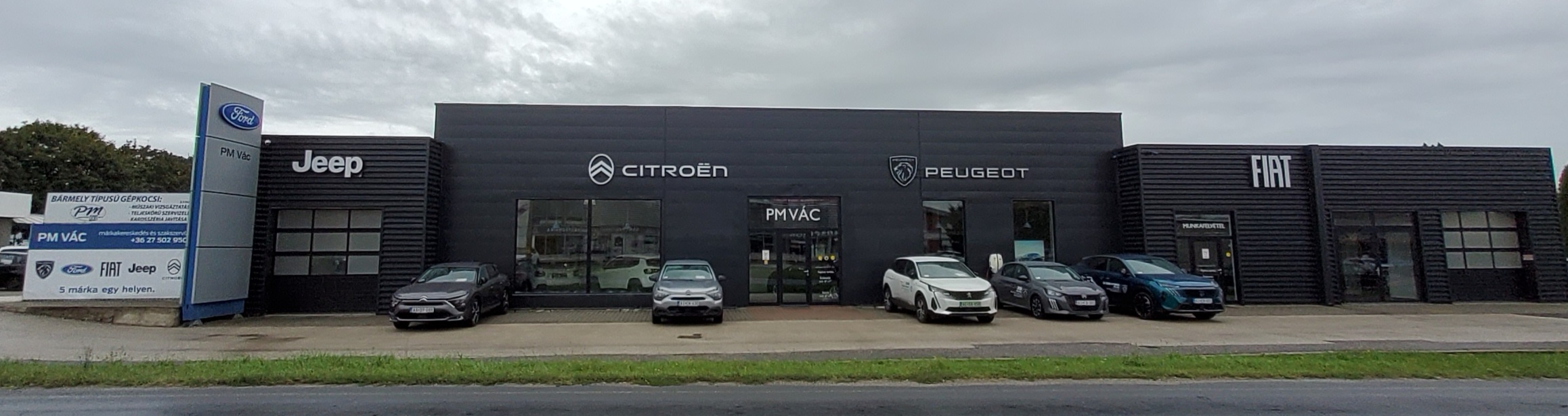 Images PM VÁC -  Peugeot  Ford  Fiat  Citroen JEEP  értékesítés és szerviz