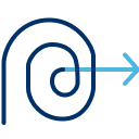 Winding arrow icon.