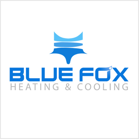 Blue Fox Heating & Cooling Logo