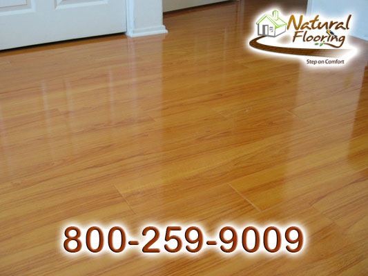 Golden Oak Glossy Laminate Floor