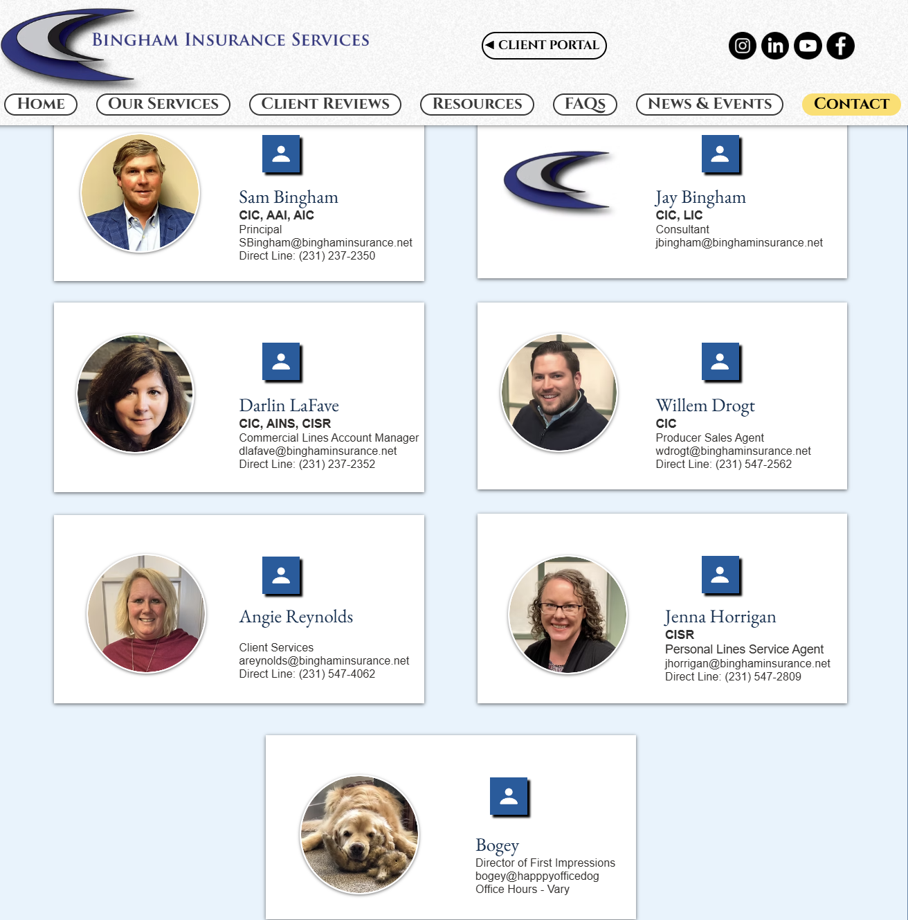 Meet the Bingham Insurance Services team!
We have experts to help you get the coverage that meets your needs and budget!