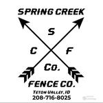 Spring Creek Fence Company Teton Valley + Jackson Logo