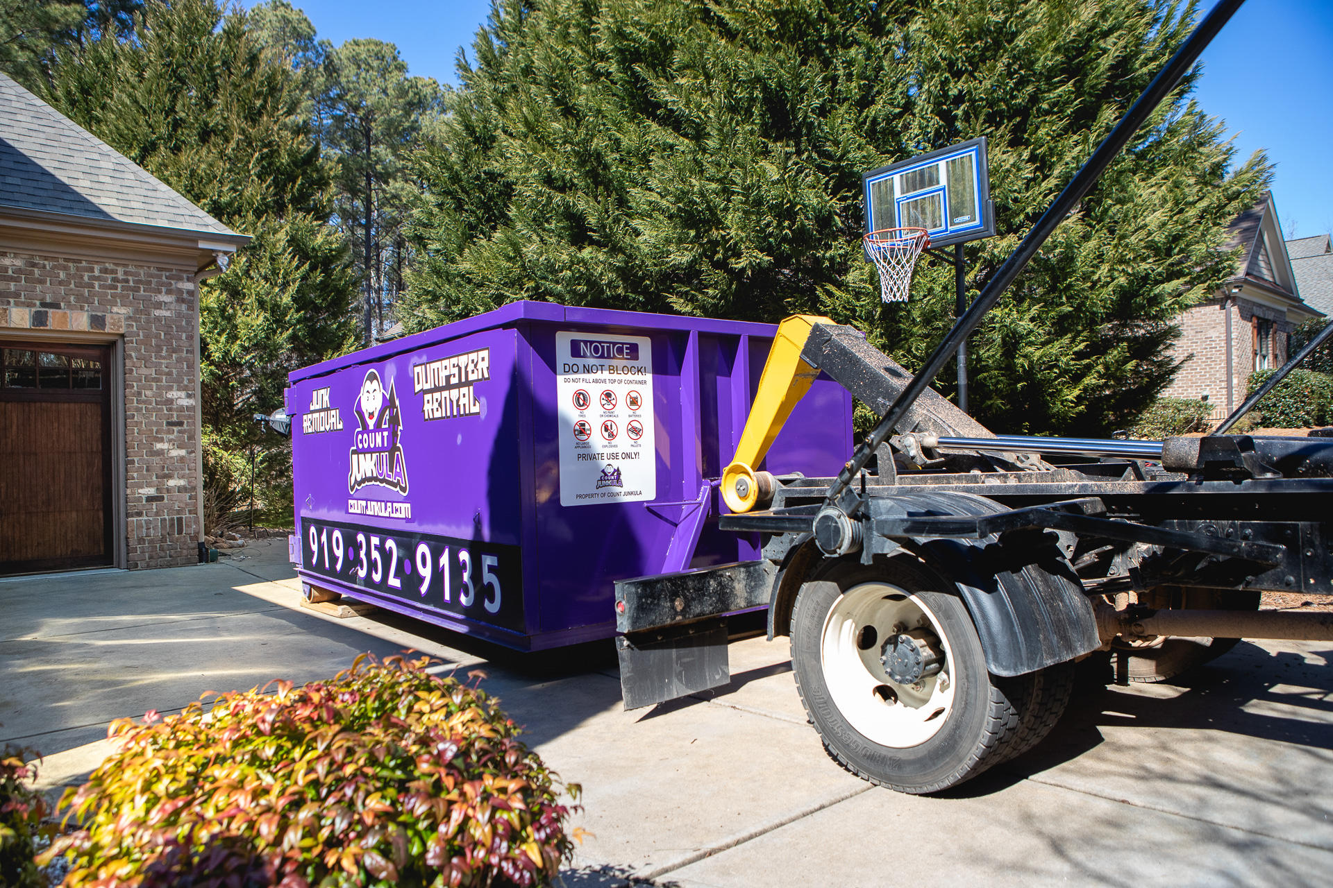 count junkula of raleigh purple dumpster