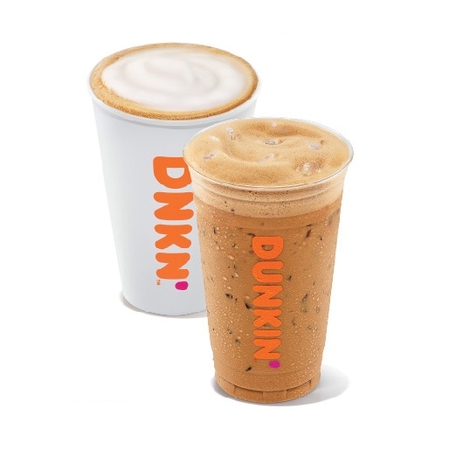 Dunkin' Hot Cappuccino and Iced Cappuccino