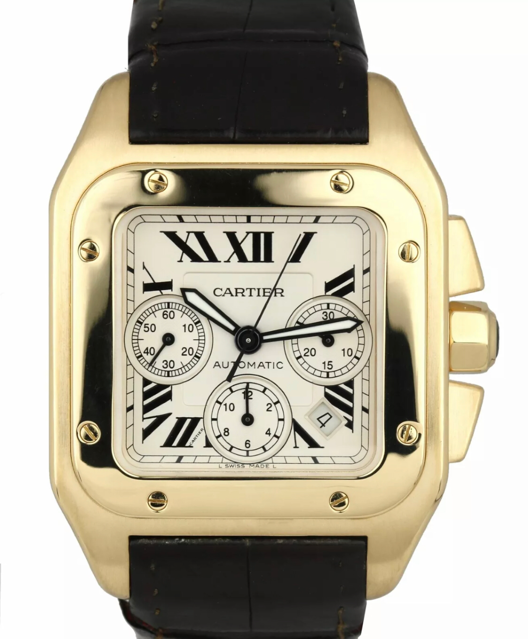 Cartier Chronograph Gold Watch