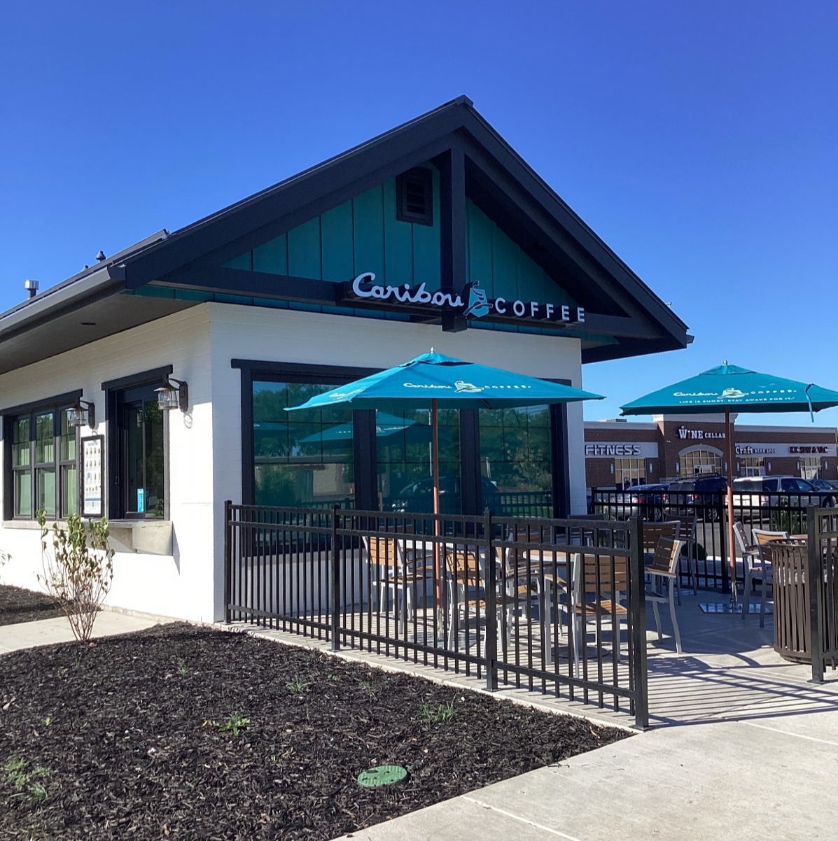 Storefront of the Caribou Coffee at 803 Main Avenue in De Pere