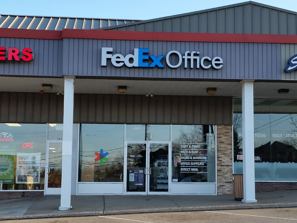 Exterior photo of FedEx Office location at 381 W Lancaster Ave\t Print quickly and easily in the self-service area at the FedEx Office location 381 W Lancaster Ave from email, USB, or the cloud\t FedEx Office Print & Go near 381 W Lancaster Ave\t Shipping boxes and packing services available at FedEx Office 381 W Lancaster Ave\t Get banners, signs, posters and prints at FedEx Office 381 W Lancaster Ave\t Full service printing and packing at FedEx Office 381 W Lancaster Ave\t Drop off FedEx packages near 381 W Lancaster Ave\t FedEx shipping near 381 W Lancaster Ave