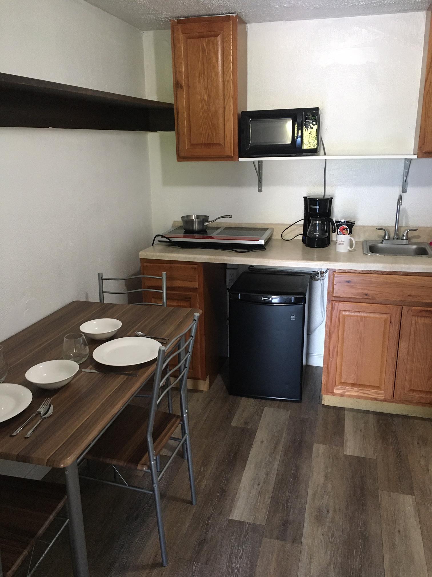 Each room has a kitchenette