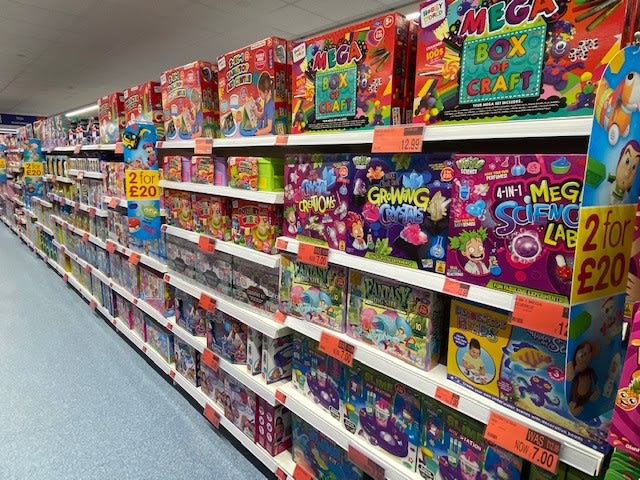 B&M's brand new store in Hednesford stocks a huge selection of the latest toys and games for boys and girls of all ages, from action figures and dolls to board games and role play toys!