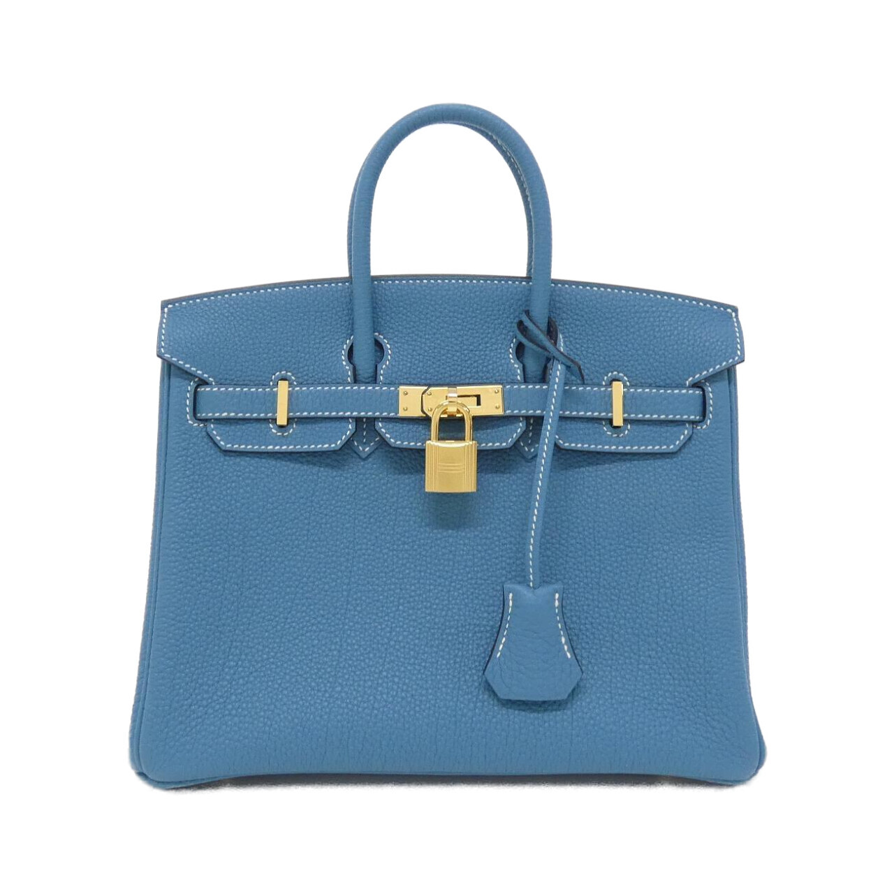 エルメス バーキン 25cm 041344CC トゴ NEW BLUE JEAN ゴールド金具 W刻印