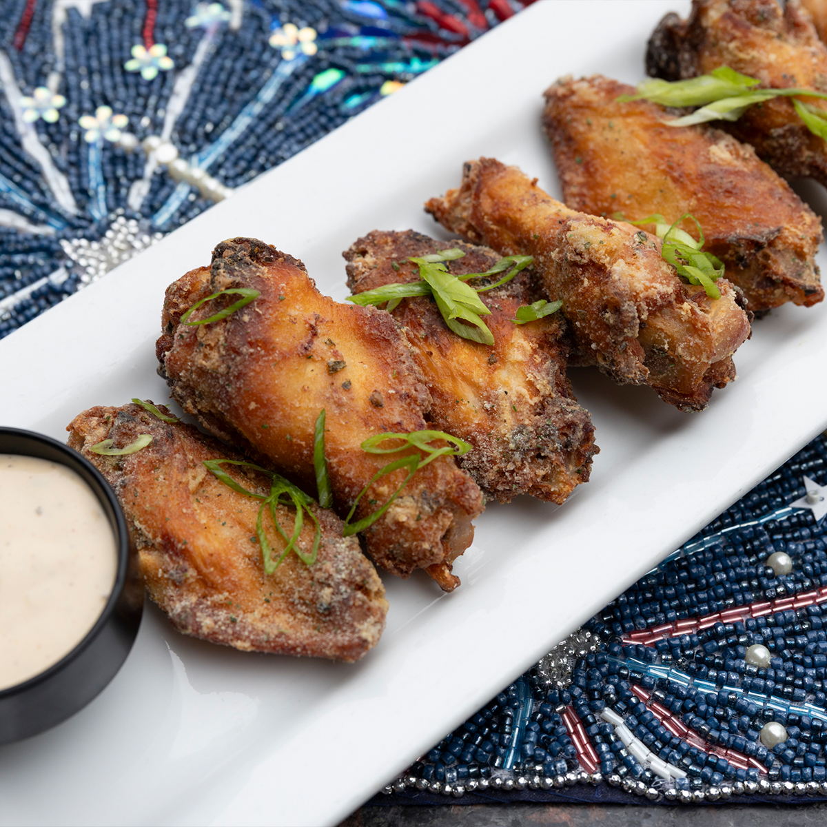 Chicken Wings | available grilled or fried, dressed in buffalo, ranch rub or barbeque