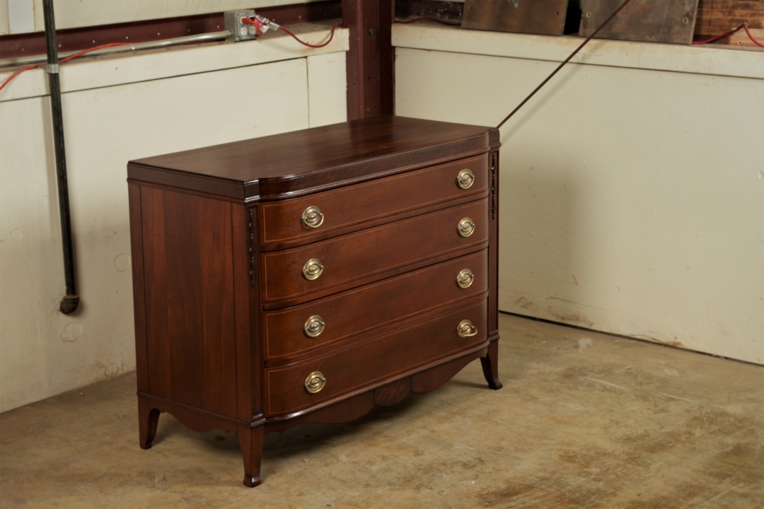 Wood Chest After Restoration in Fort Collins - Angled View