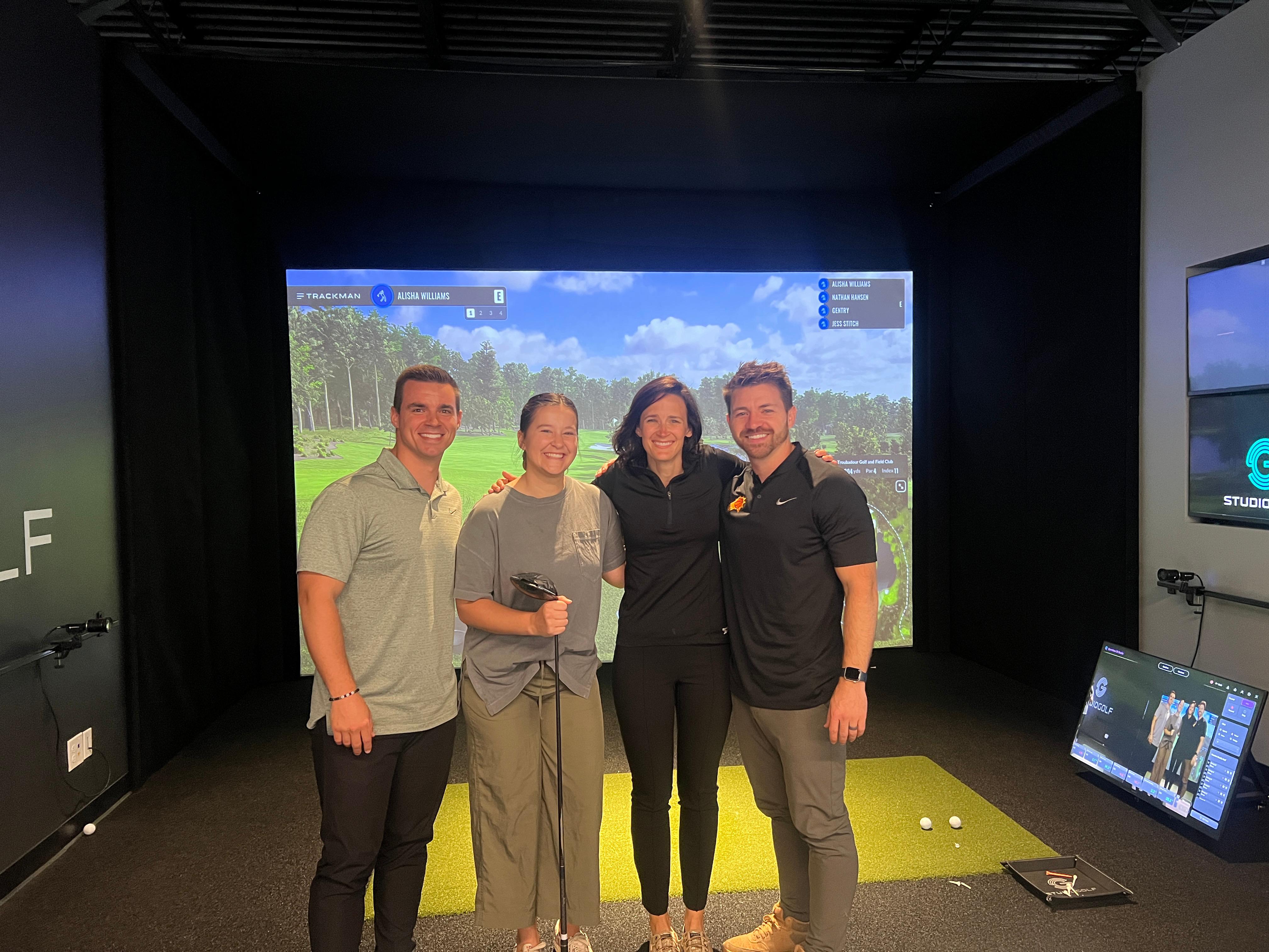 The last seven photos document a spirited team-building outing, featuring our doctors and specialists at the newly opened studio golf facility in Cimarron, West El Paso.