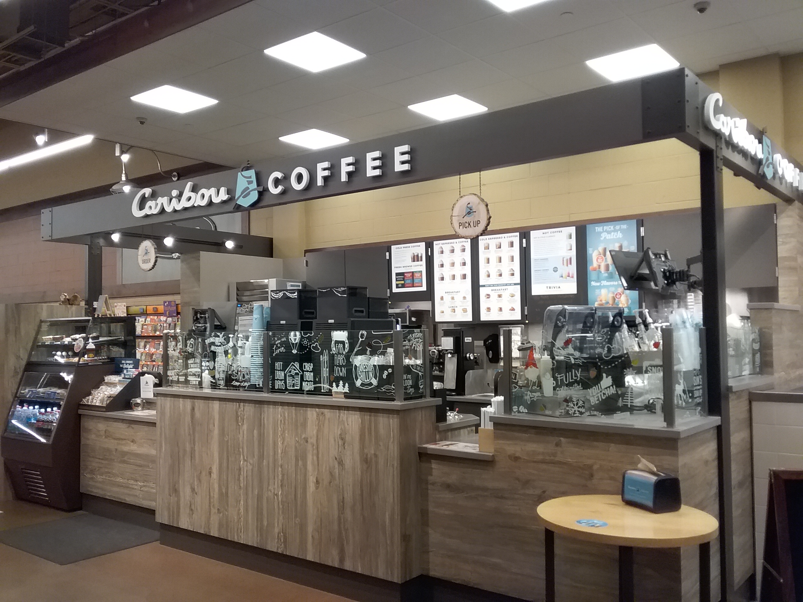 Storefront of the Caribou Coffee at 2310 Crest View Dr in Hudson