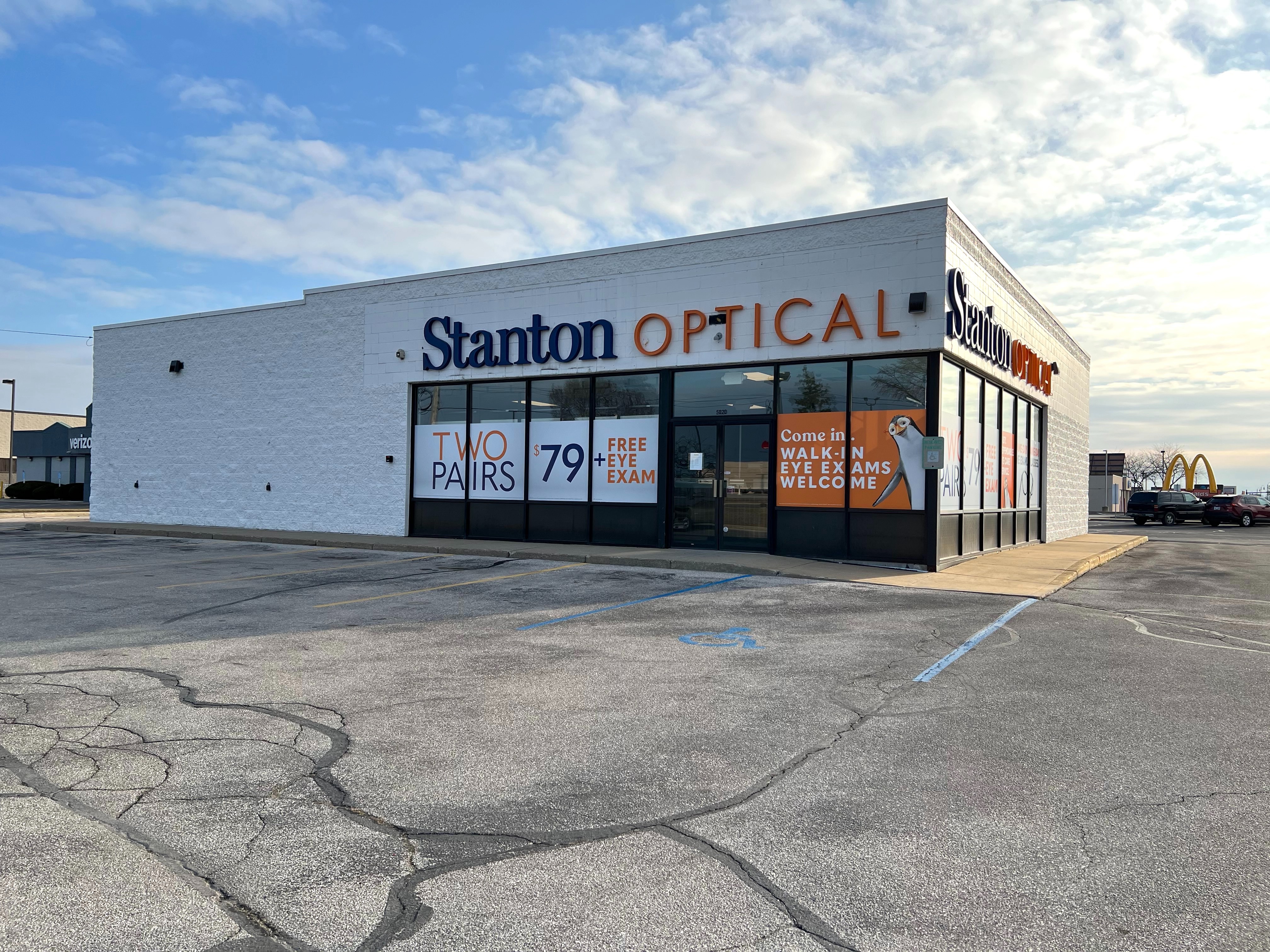 Storefront at Stanton Optical Store Saginaw MI 48604