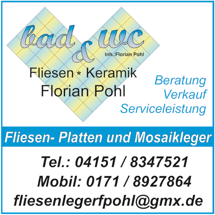 Logo von Bad & WC Fliesen Keramik Inh. Florian Pohl