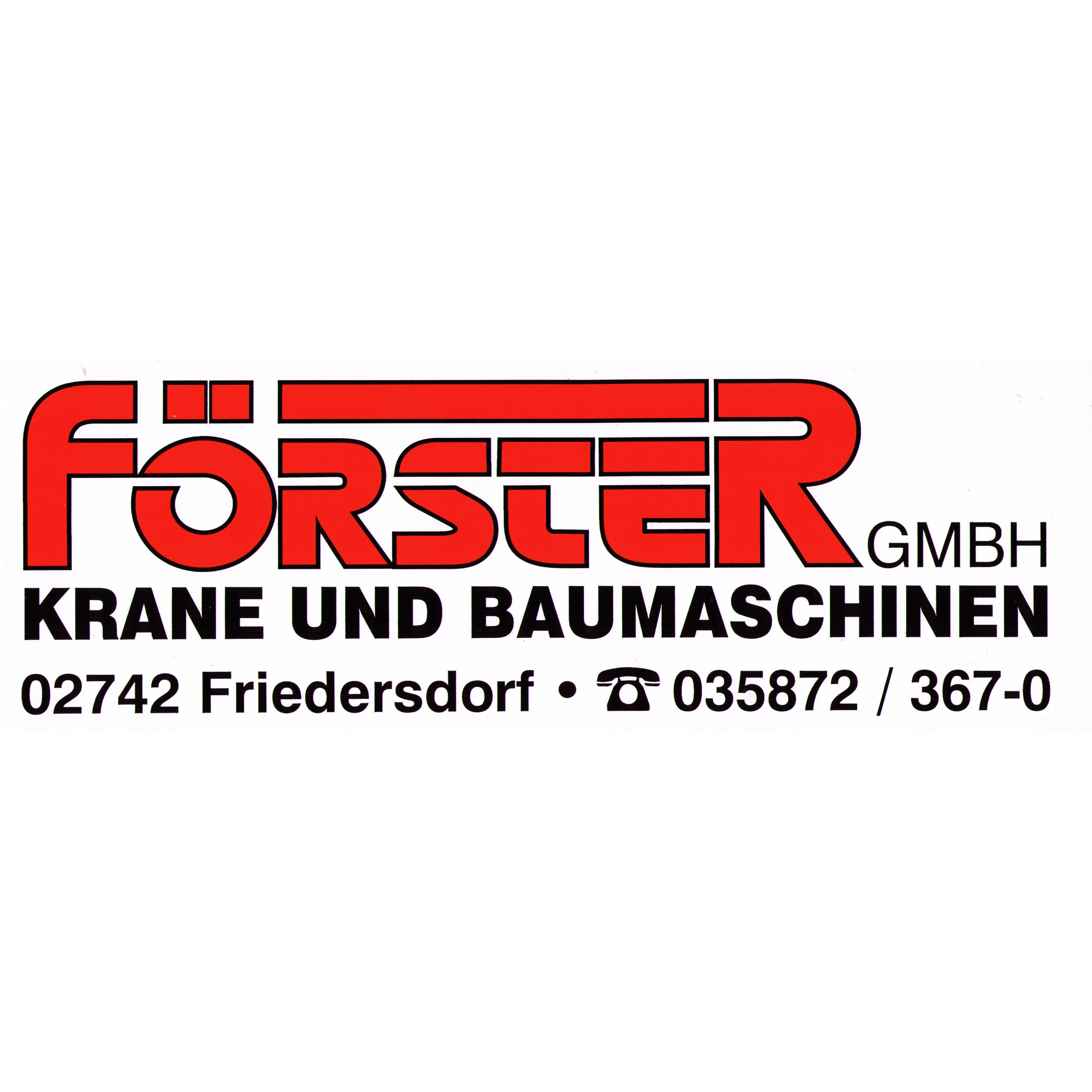 FÖRSTER GMBH KRANE UND BAUMASCHINEN in Friedersdorf bei Löbau - Logo