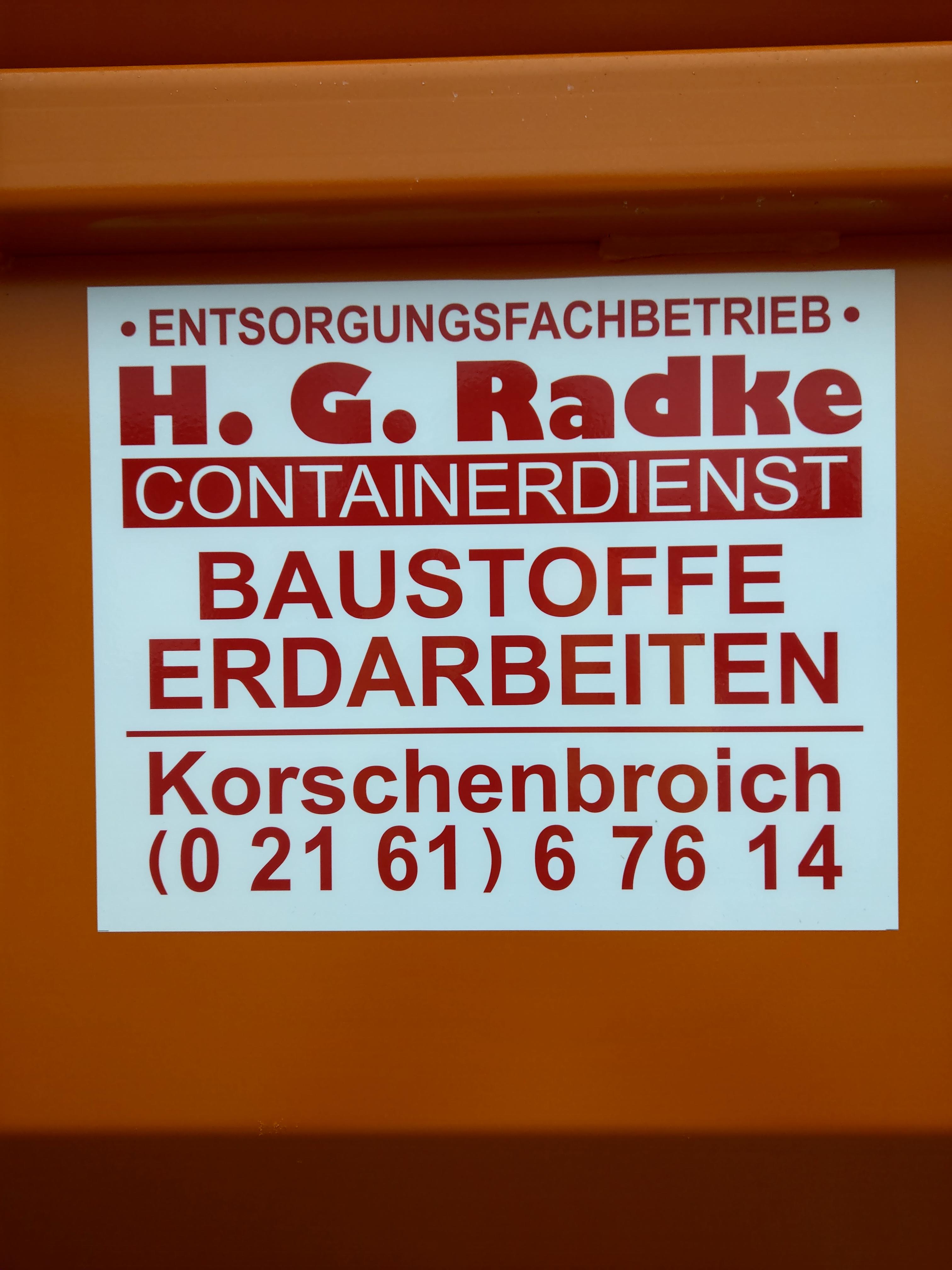 Bilder H.G.Radke Containerdiest-Baustoffe-Erdarbeiten