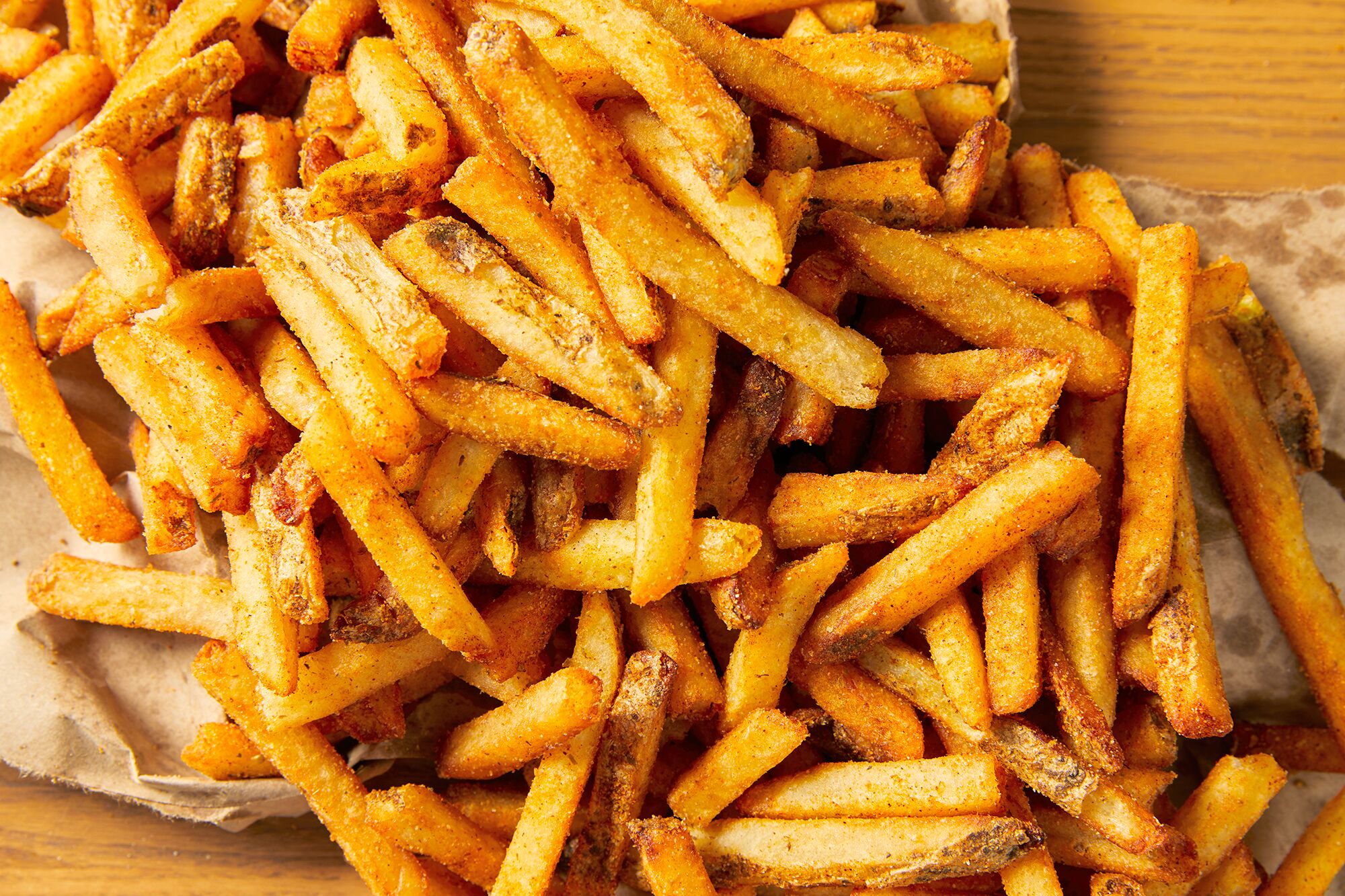 A close-up view of regular order of Five Guys fries. Five Guys Ottawa (613)562-8119