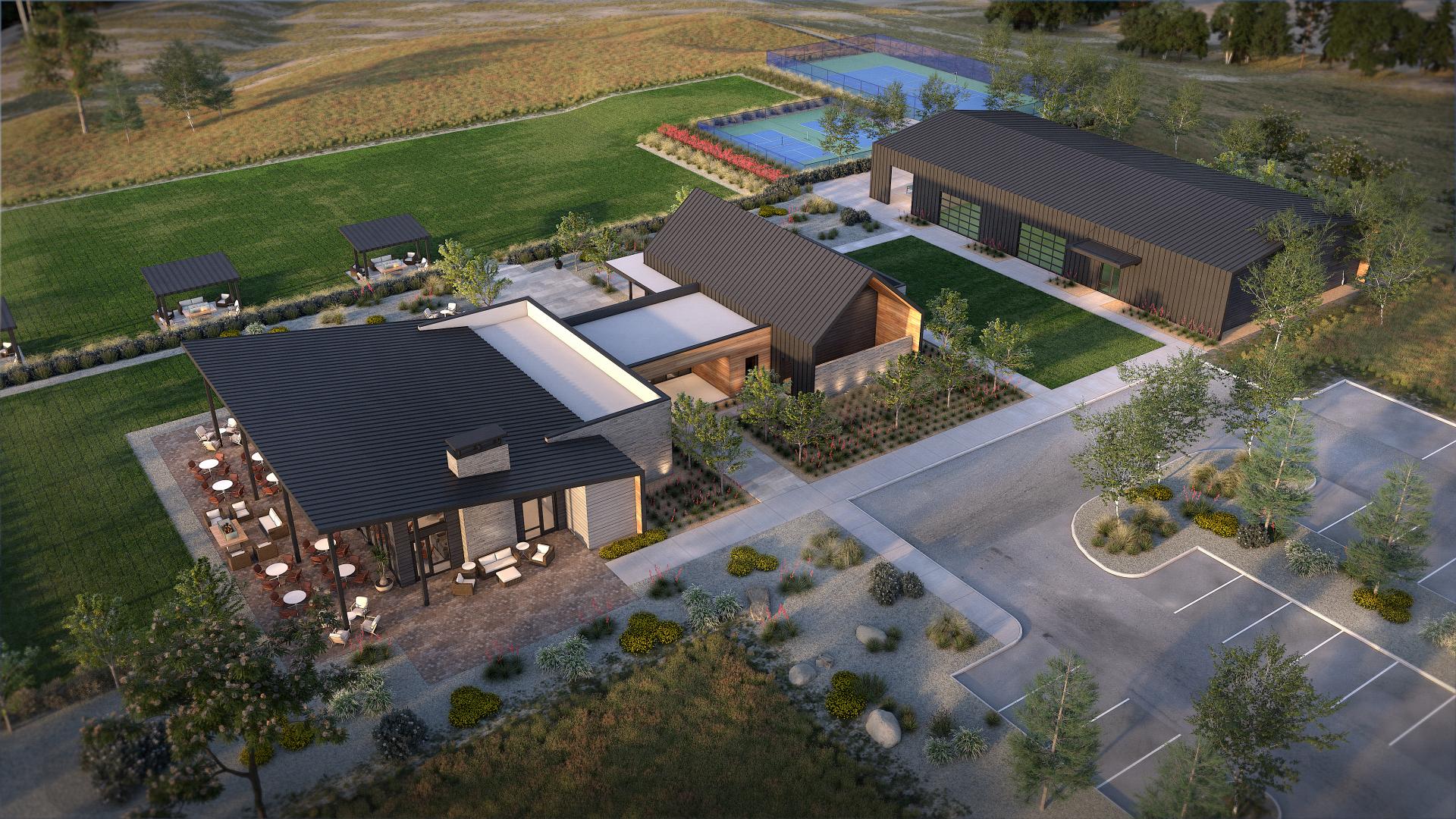 Quilici clubhouse front exterior conceptual rendering