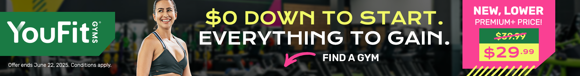 $0 Down to start. Everything to gain. Find a gym below and join today.