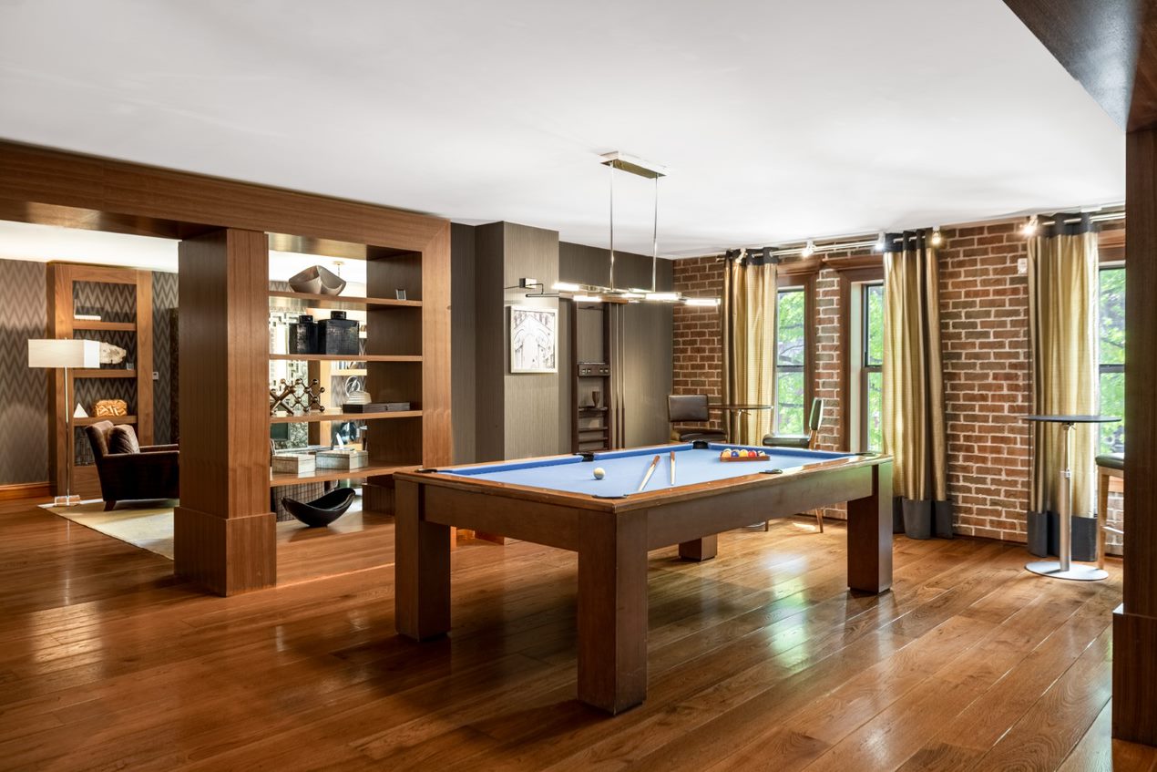 Billiards lounge and poker table