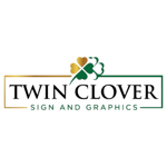 Twin Clover Sign and Graphics Logo