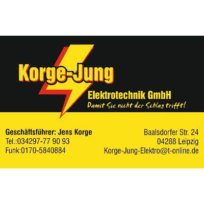 Logo Korge-Jung Elektrotechnik GmbH - Elektriker Leipzig