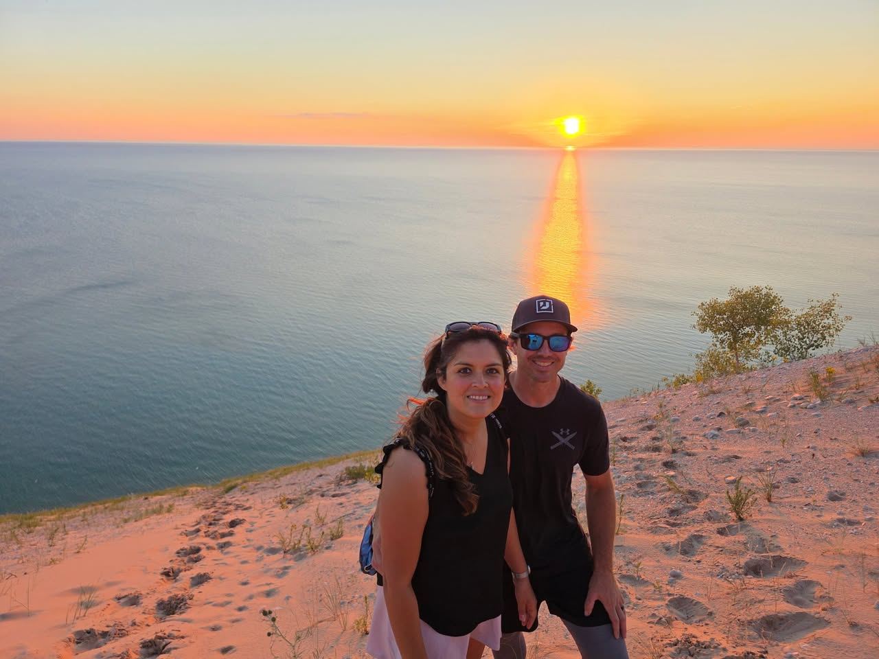 What a Michigan adventure! We hiked the Sleeping Bear Dunes, caught a beautiful sunset, and explored several stops along the Lake Michigan shoreline before enjoying our stay in Traverse City. So many great memories!