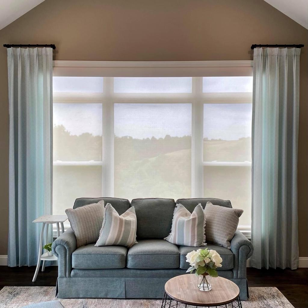 Sheer roller shades effortlessly combine modern style with practicality, allowing natural light to filter in while maintaining privacy. Their sleek, minimalist design enhances any space, providing a soft, airy ambiance without compromising on functionality.