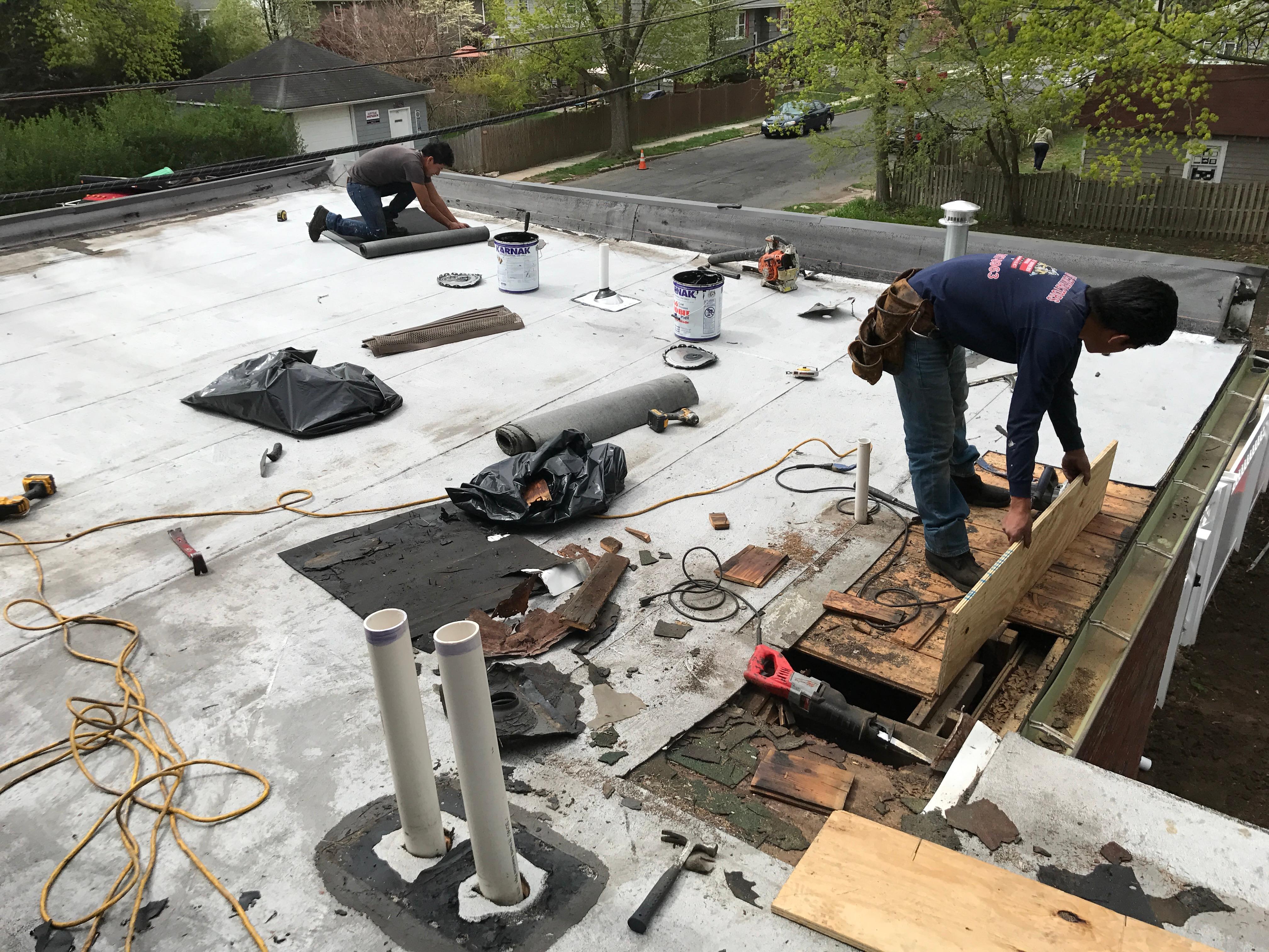 Three Brothers Roofing Contractors, Flat Roof Leak Repair NJ Palisades Park (201)367-8963