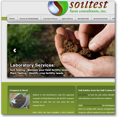 http://www.soiltestlab.com/ Backus Marketing & Design Port Angeles (509)770-1266