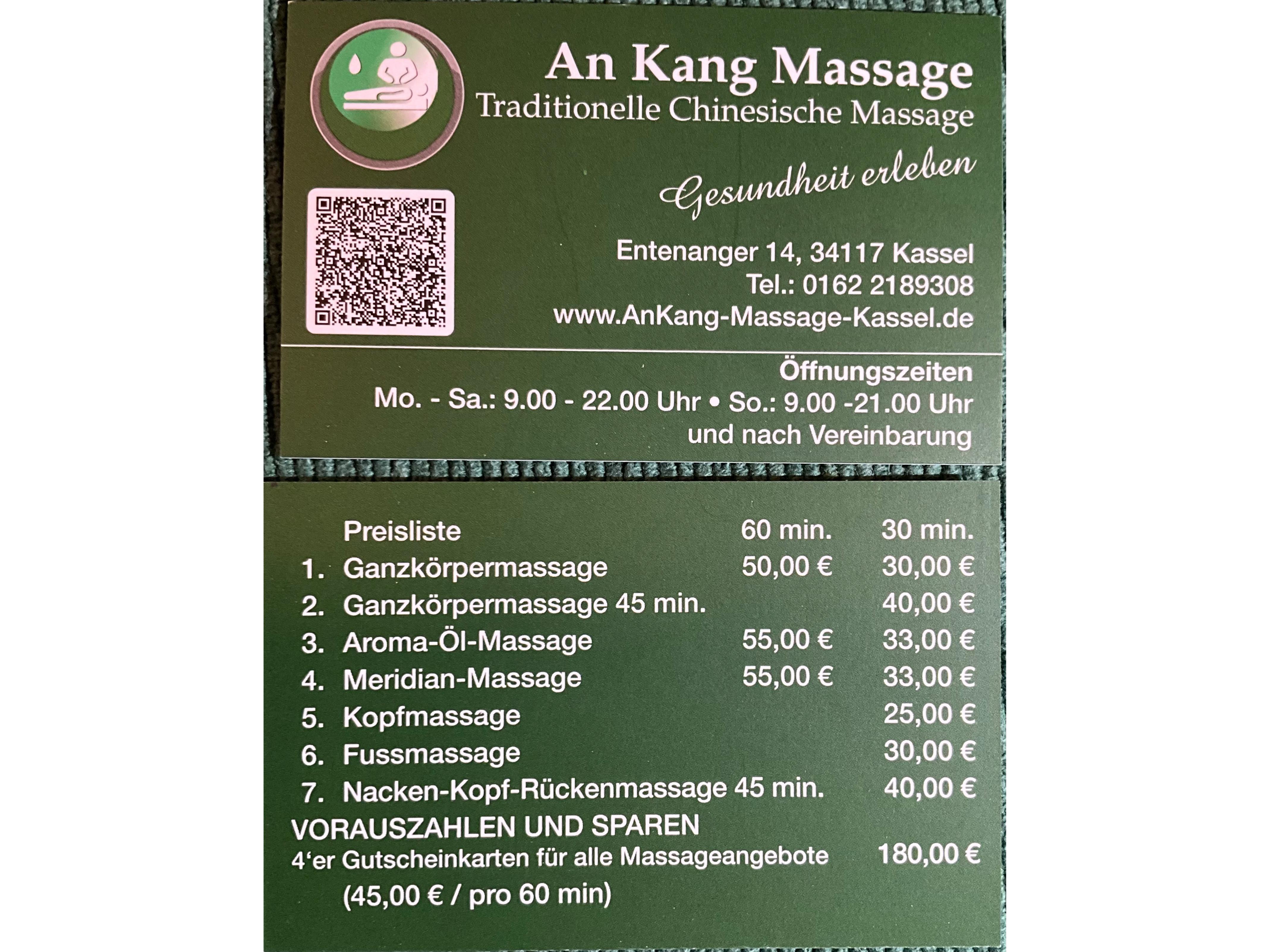 Bilder An Kang chinesische Massage