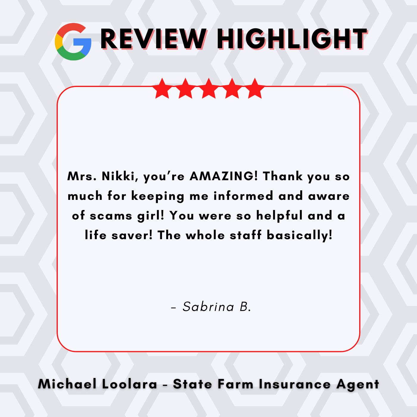 Thank you for the 5 star review!