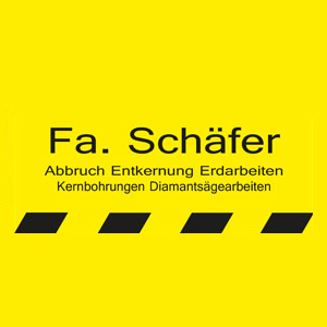 Logo Fa Schäfer Baustellenservice e.K. Abbruch, Entkernung, Kernbohrung, Diamantsägearbeiten