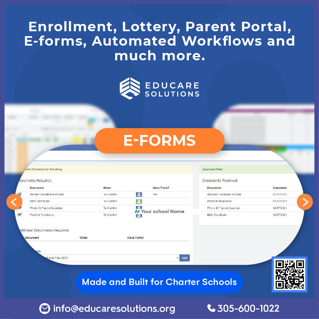 Enrollment, Lottery, Waitlist, automated workflows, Parent Portal, Electronic Registration and much more... Made and Built for Charter Schools and the Century for choice