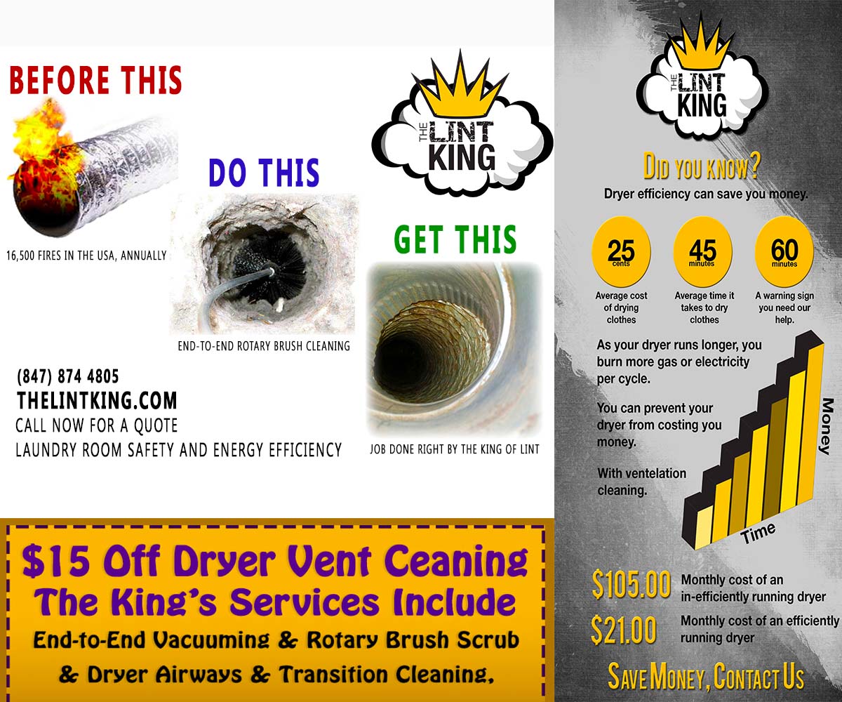 The lint king - Dryer Vent Cleaning Experts Serving Northern Illinois.