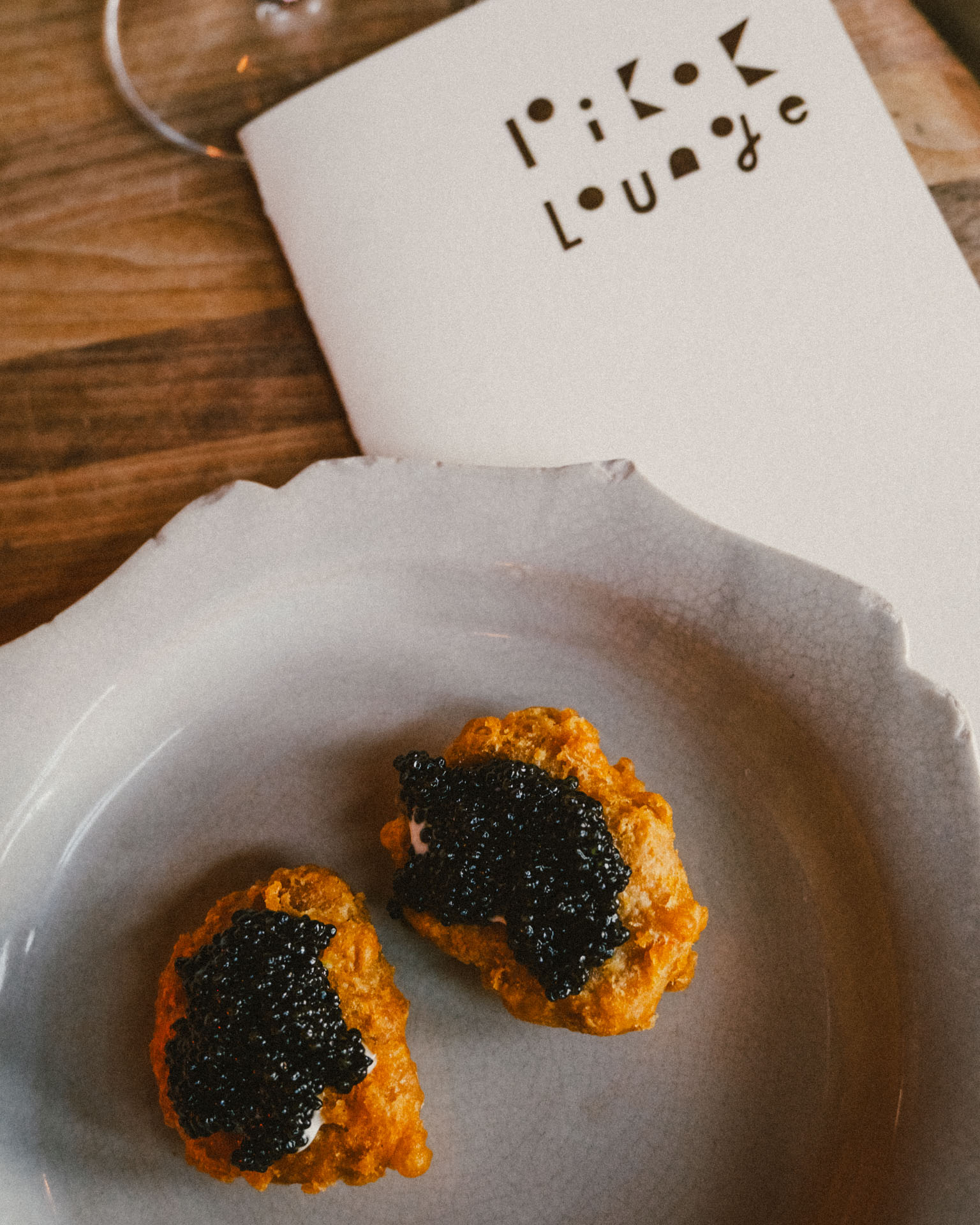 Caviar chicken nuggets 