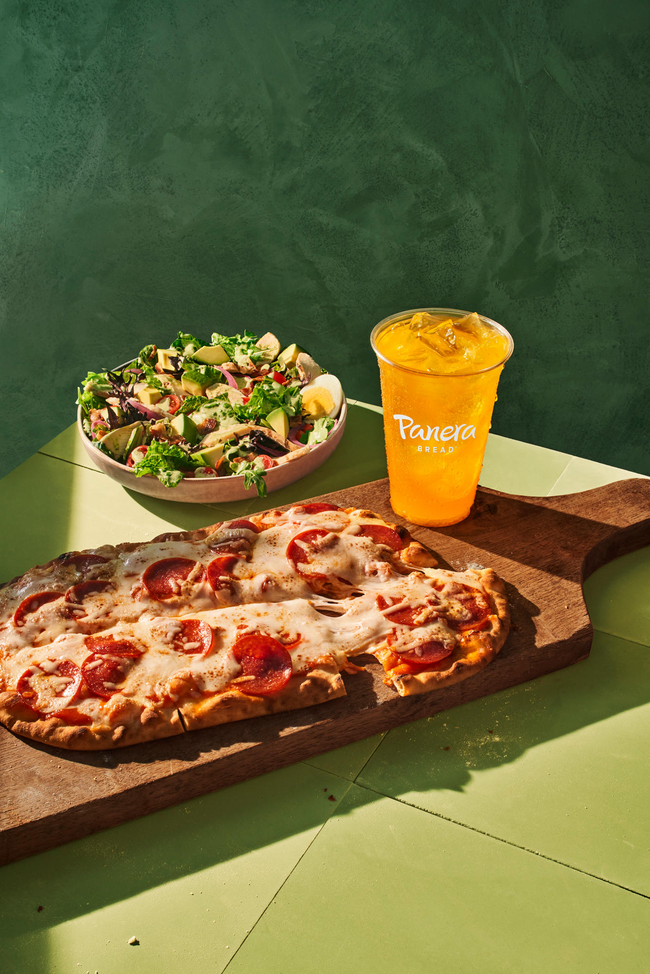 Panera Pepperoni Flatbread Pizza and Green Goddess Salad You Pick 2