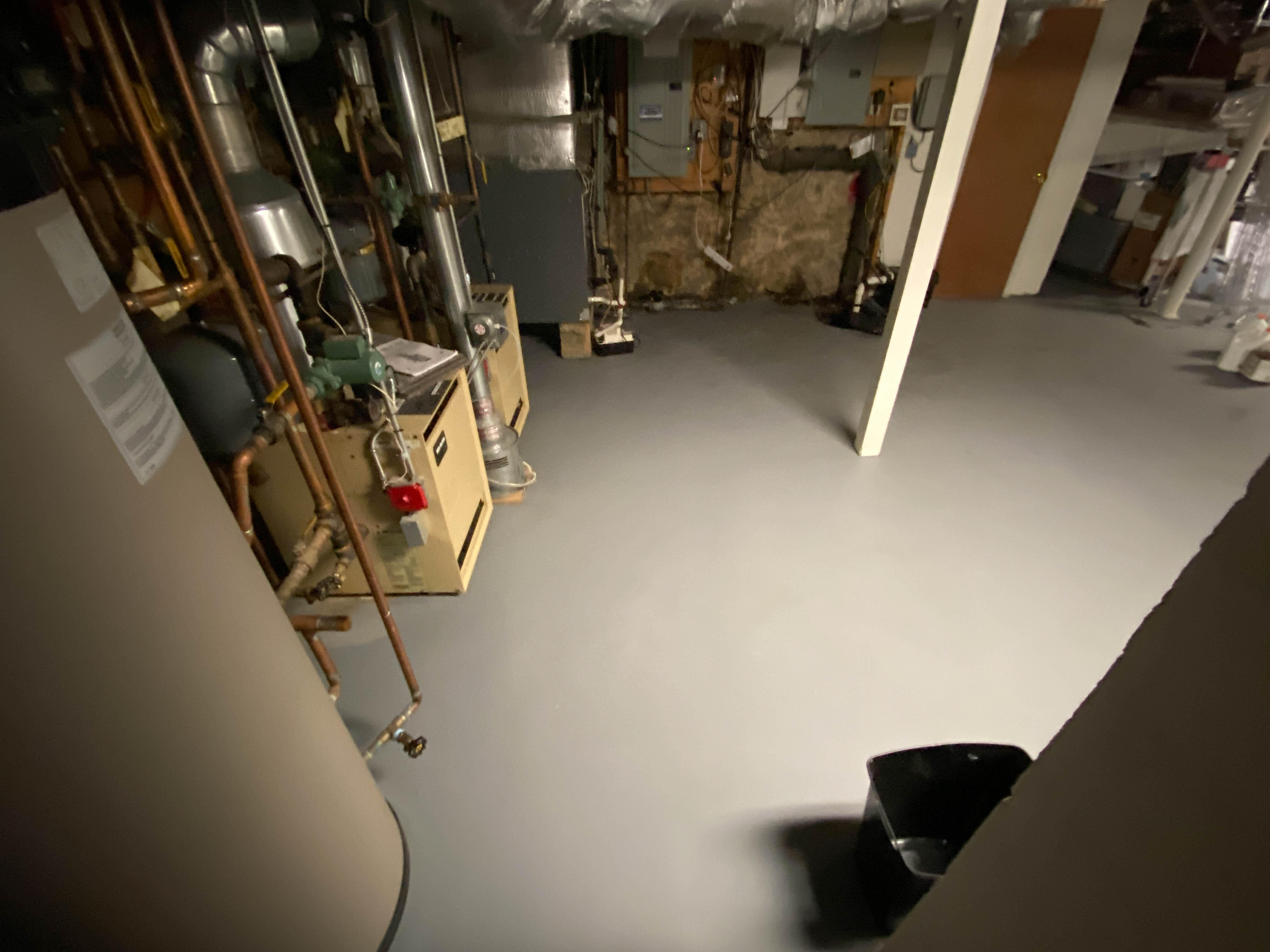 An after picture of a basement that we restored after water damage affected it quite severely. After the initial clean up is complete we're able to then restore your property back to pre-damage condition as you can see here!