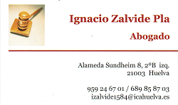 Ignacio Zalvide Pla - Abogado Huelva Huelva