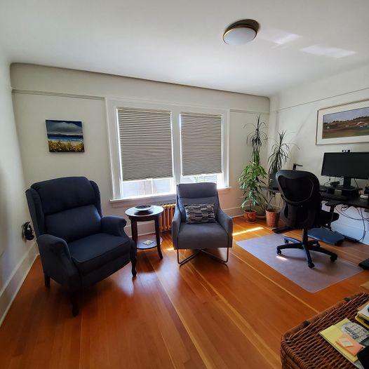Make working from home even more comfortable with the right window treatments. This home office in S Budget Blinds of New Westminster & Surrey Port Coquitlam (604)359-9655