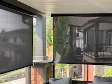 Exterior Shades are a great way to provide heat and light control to your outdoor space! Budget Blinds of Chilliwack, Hope and Harrison Chilliwack (604)824-0375