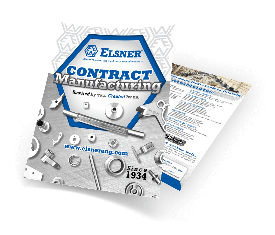We were hired by Elsner Engineering in Hanover, PA to create their Contract Manufacturing Literature to sell this service and we also updated their existing sales flyers as well.